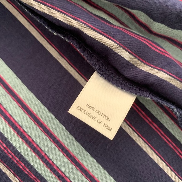 Nordstrom XL Navy Striped 100% Cotton Pajama Set New no Tag - Picture 8 of 16